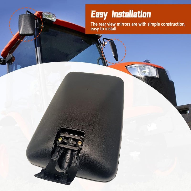 NAJING Rear View Mirror 3F260-53342 Fit for Kubota Tractor M7060 L4240HSTC L5740HSTC M100XDC M110XDC B2650 L3240 LX2610 M-1100 Models, Tractor Wide Angle Curved Mirror 2 PCS - Image 4